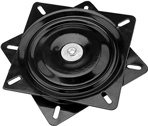 Create idea Kugelgelagerte Drehplatte, 360° drehbar für Hocker, Stuhl, Bootssitz. 178 mm, Schwarz