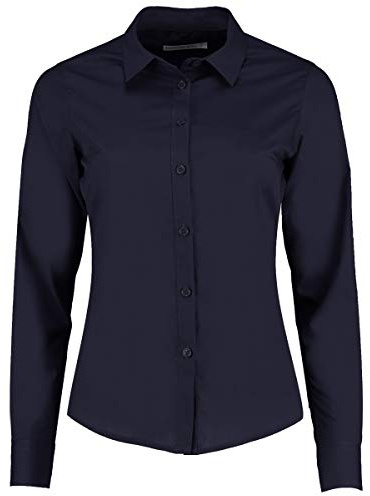 Kustom Kit Women's Poplin Shirt Shirt, Blue (Dark Navy Kk-Dkn-), 28