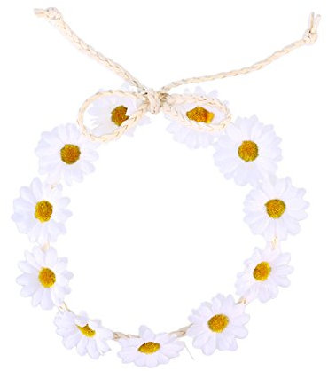 Frcolor Haarreif mit Sonnenblumenkrone, Gänseblümchen, Blumenkranz, Brautschmuck, für Festivals