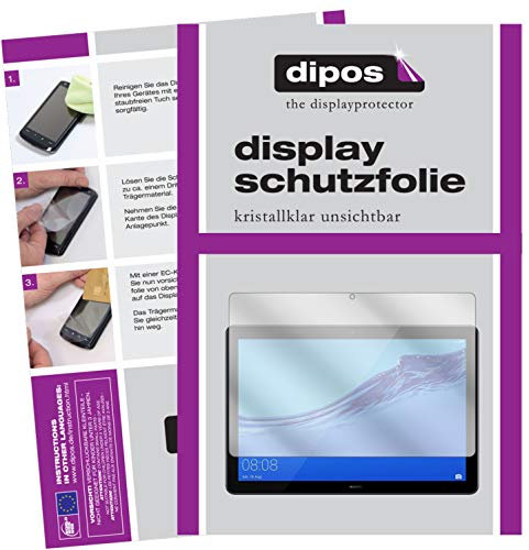 dipos I 2X Protector de Pantalla Compatible con Huawei MediaPad T5 pelicula Protectora Claro