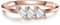 GLANZSTÜCKE MÜNCHEN Damen-Ring Sterling Silber 925 rosévergoldet mit Bergkristall weiß- Edelstein-Ring filigran in Rosegold-Farben