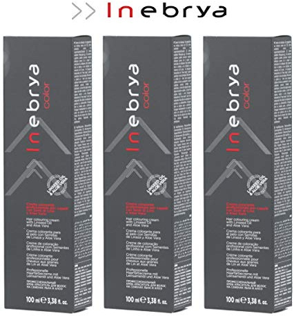 3x Inebrya Color - 6.11 Biondo Scuro Cenere Intenso - Crema Colorante per Capelli - 100 ml