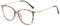 ZUVGEES Mode Runden TR90 Blaulichtfilter Lesebrille für Herren und Damen mit Federscharnier Lightweight Anti-blaue Computerbrille (Helle Leopardenmuster, 2.5)