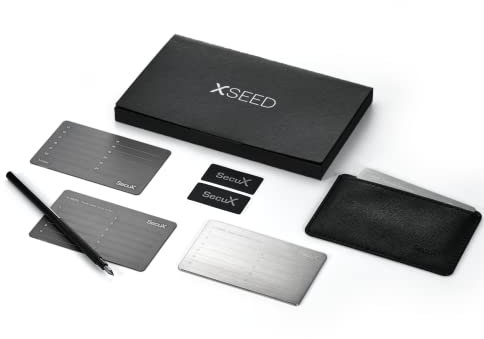 SecuX – XSEED - Sichere Bitcoin Wallet Crypto Seed Storage Stahlplatte - Kompatibel, Ledger Hardware Wallets