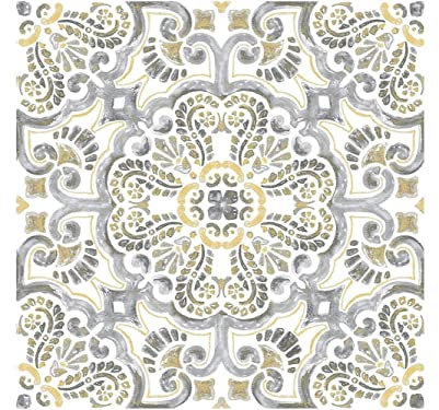 Oedim Pack 30 Vinilos Adhesivos para Suelo Imitación Azulejos Amarillos, 40x40cm, Vinilo Ecológico, Vinilo mate, Autoadhesivos para Decorar o Renovar el suelo