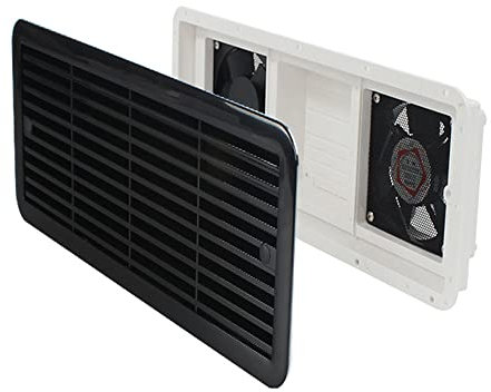 Riloer Ventilatore camper a due vie, ventilatore di scarico radiatore laterale ABS per camper, 12V
