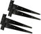 Haven Heritage - T-Hinge Black Japanned, Rustproof Tee Hinges with Powder Coating, Heavy Duty T Strap for Shed, Gate, Garden & Barn Doors, Weather-Resistant External Door Hinges 24 600mm - 2 x Pairs
