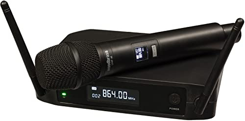 WOODBRASS Microphone sans Fil Système Micro UHF Portable Micro à Main pour Karaoké, Professionnel, DJ, Animation, Mariage, Conférence (UHF-1M-F2 - Bande F2 : 863,5 MHz)