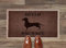 Artisan Kiss Dark Brown Nylon Door Floor Mat Anti Slip Backing 70x40cm Gifts Presents Wedding Novelty (70 x 40 cm,Hello Sausage)