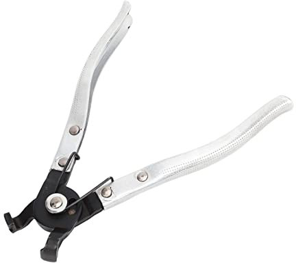 Pince à Collier de Serrage Plat, Pince à Collier de Serrage Poignée Ergonomique Revêtue de Plastique Pince de Conduite de Carburant Métal Général pour le Retrait et L'installation