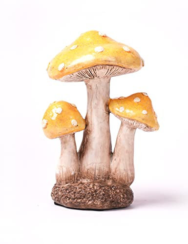 SEINHIJO Champignon Décor Figurine Moderne Sculpture Arts Jardin Statues Maison Décoration Cadeau Résine 18cm