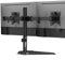 Mount-It! Dual Monitor Stand for Desks, Dual Monitor Arm Fits 2 Monitors max. 32 / 19.8 lbs, Full Motion Adjustment Monitor Stand with Sturdy Freestanding Base, Incl. Smartphone Slot, Black