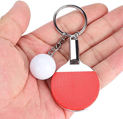 6 Stück Tischtennis-förmiger Schlüsselanhänger, Handtaschen-Schlüsselanhänger, Leicht und Tragbar für Damen Herren