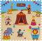 andiamo Puzzlematte 9 teilig zum Spielen und puzzlen - Puzzle Matte als Spielunterlage 30 x 30 cm je Puzzleteil Zirkus