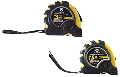 Rollmeter Messband Rollband 3m/7,5m mit Stopknöpfe 2 tlg Set