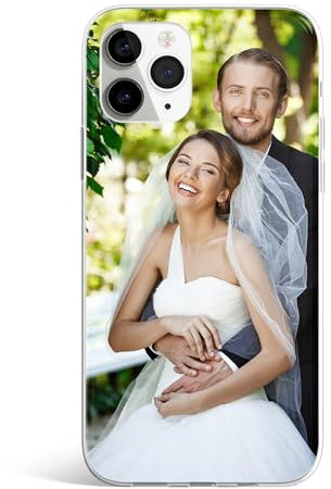 Personalised Photo Phone Case for iPhone 11 Pro Custom Clear TPU Rubber Design Your Own Case with Image, Text - One Photo