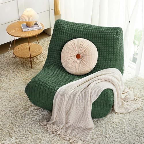 HEYBB Lazy Floor Sofa Cover Stretch Comfy Fireside Chair Bean Bag Chairs Couch Cover For Adults Armless Lounge Chaise Furniture Protector Slipcover For Living Room Bedroom Office Salon (Color : 16#)