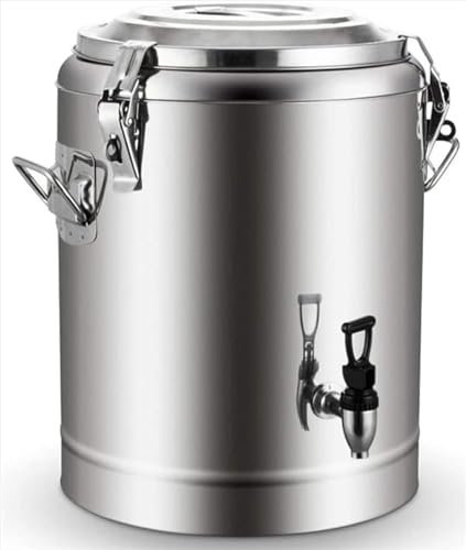 ZMIN Dispensador de bebidas de acero inoxidable 10/20/30/40/50/60L, termo con 20 horas de calor y frío para té, agua y café,A,40L