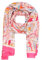 QUEEN HELENA Leichter eleganter Schal Schal lässig bunt mit Muster Damen SC13, SC13-1 Fuchsia, Einheitsgröße