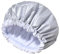 Waterproof Lined Shower Cap Large Bathing Cap Double Layer Shower Cap Reusable Bath Cap Extra Large Shower Bonnet Bath Hair Hat Hair Protection Cap Grey