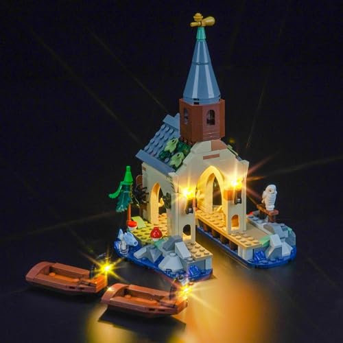 LocoLee Licht Kompatibel mit Lego Hogwarts Castle Boathouse 76426, Nur Lichter Set - Kein Modell, Fernbedienung Version Licht Beleuchtungs Compatible with Lego Hogwarts Castle Boathouse 76426