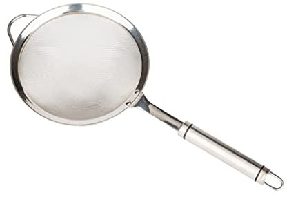 CTCOIJRN Espumador de Cocina, colador Extra Grande, colador Fino, Filtro de Malla de Acero Inoxidable, Cuchara coladora for el hogar (Size : S)