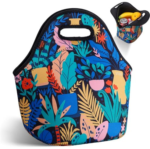 Desing Wish Bolsa Termica Porta Alimentos Mujer Hombres Neopreno Porta Bolsa Comida Trabajo Bolsa Merienda Fiambrera Bolsas Termicas Almuerzo Saco Termico Isotermica Portatil Lunch Bag Lonchera Picnic