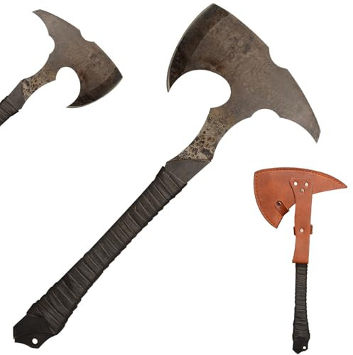 Claymeur 41 cm Full Tang Taktischer Tomahawk Survival Beil Axt mit Scheide für die Praxis, Outdoor-Gebrauch (Jagd, Wandern, Camping)