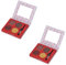 Hello Kitty Design - Lot de 2 fards à paupières avec miroir - Maquillage de beauté pour fille - Kit de maquillage polyvalent avec 4 couleurs de fard à paupières, pinceau et miroir (rouge 2 paquets)