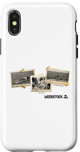 Hülle für iPhone X/XS Woodstock Feel Heal Unify Fotocollage