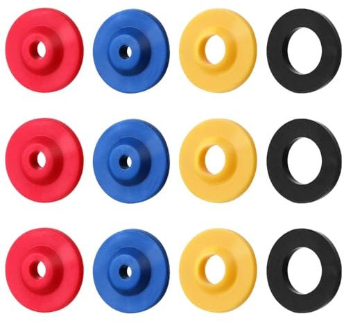 Grevosea 12 Pieces Shower Head Flow Restrictor, Silicone Water Flow Restrictor Flow Reducer Limiter Set in 4 Specifications Shower Flow Control for Fixed Shower Head Handheld Showers