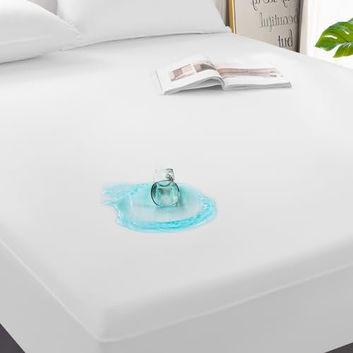GRT Set de 1 Protège-Matelas 140 x 200 cm, Housse de Matelas pour Matelas Jusqu’à 30 cm d’épaisseur, Protection Imperméable, Housse Anti-humidité, Protection Matelas TPU, Protection Incontinence,