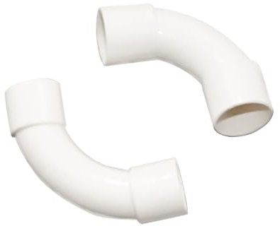 20 Stück PVC Rohrbogen M20 90° für Elektrorohr Stangenrohr Leerrohr Gemufft Kabelkanal - 90 Grad Steckbogen für Kabelrohr Allzweck Aller Art von Kabel - 20 mm Rohrbogen, Weiß