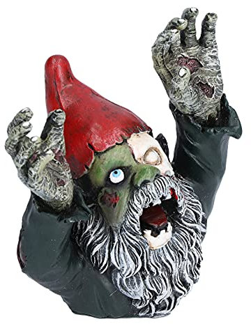 RASTKY Halloween Horrible Prank Outdoor Garten Ornament Cartoon Zombie GNOME Statue Dekoration-Halbkörper W123