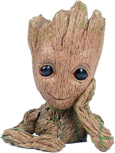 InstantGreen Baby Groot Blumentopf, Baby Groot Stiftehalter, für Büro oder Zuhause, Flower Pot Klein,Stiftehalter Kinder, Nettes Spielzeug Modell Pen Pot