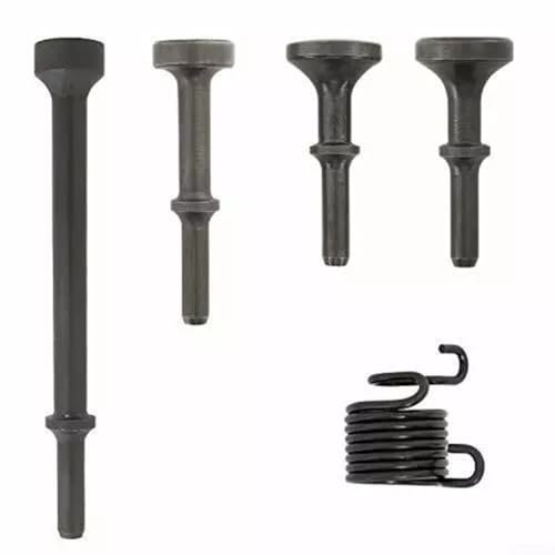 ARMYJY 5 Pcs Air Hammer Sets,Alloy Steel Smoothing Pneumatic Air Hammer Bits Replacement With Spring For Repair