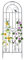 Treillis de jardin en fer forgé noir pour plantes grimpantes, 180,1 cm, support en métal pour plantes en pot, tomates, roses, utilisation en intérieur/extérieur
