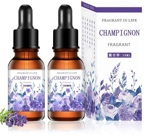 2 Stück Lavendelöl Ätherisches Öl, Rein Natürliches Ätherische Öle Lavendel,10ml Duftöle für Diffuser, Luftbefeuchter,Entspannen, Kerzenherstellung,Massage, Bad