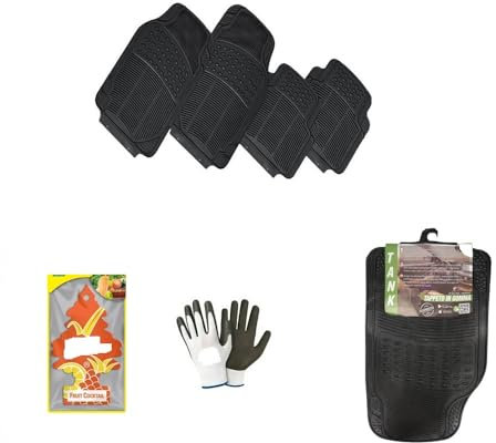 KOMPATIBEL MIT JDM AUTOMATTEN AUS Gummi Set AUS SCHWARZEN RUTSCHFESTEN MATTEN VORGESCHNITTENEN 4 TEILEN 2 VORNE: 72X44CM+2 HINTEN: 46X43CM