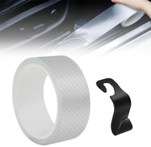 Pellicole Protettive per Vernici Auto,Pellicola Trasparente adesiva,Pellicola Wrapping Trasparente Protettiva per Vernice Auto Moto Bici,Pellicola Universale Protezione Autoadesiva,3cm x 5M,con Gancio