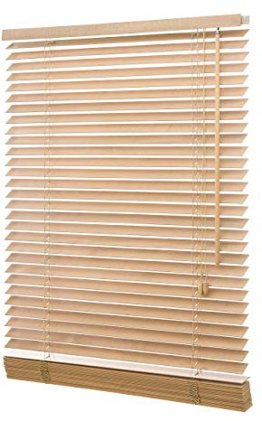 Ventanara Holzjalousie 35mm Holz Jalousie Jalousette Echtholz (Eiche, 70 x 130 cm)