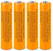 GENYESTAR Ni-MH 1.2V AAA 650mAh Rechargeable Batteries for Panasonic Wireless Cordless Phones, Remote Controls, Electronics Toys,4 Pack