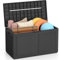 GIANTEX 380 L Gartenbox, Auflagenbox Wasserdicht, Garten Aufbewahrungsbox mit Deckel & 2 Rädern, Kissenbox für Balkon, Terrasse & Hinterhof, 111 x 56 x 61 cm (Grau)