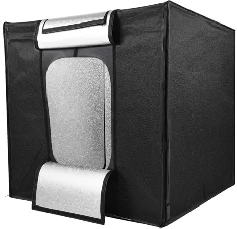 Cosiki Fotografia a Scatola Luminosa, Scatola Luminosa Fotografica con da Studio Portatile Pieghevole Box Luminoso Pieghevole per Principianti e Professionisti (Spina europea)