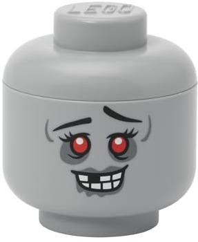 Room Copenhagen LEGO Storage Head (LARGE) - ZOMBIE - Kids’ Toy Storage Box with Lid, Stackable Organizer, Stackable & Playful Design
