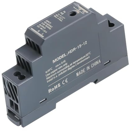 Uxsjakjsd Trasformatore di Alimentazione per Guida DIN A Gradini Ultrasottile, 12 V, per Montaggio su Guida DIN, per Automazione Domestica o Industriale