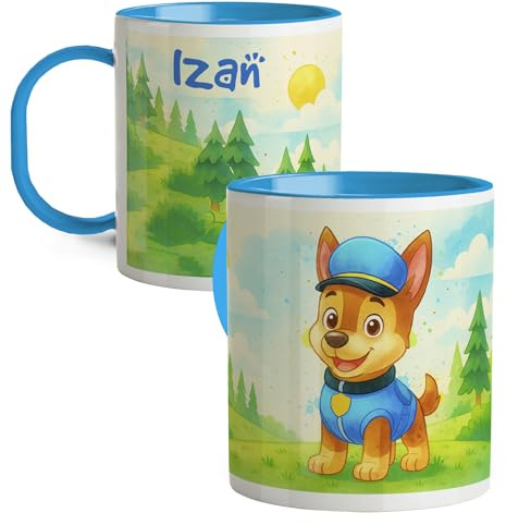 Tasses à petit-déjeuner. Gobelets en plastique rigide.Tasse en plastique personnalisée pour enfants.Petits cadeaux pour les fêtes d'anniversaire d'enfants. Cadeaux pour filles et garçons.Chiot