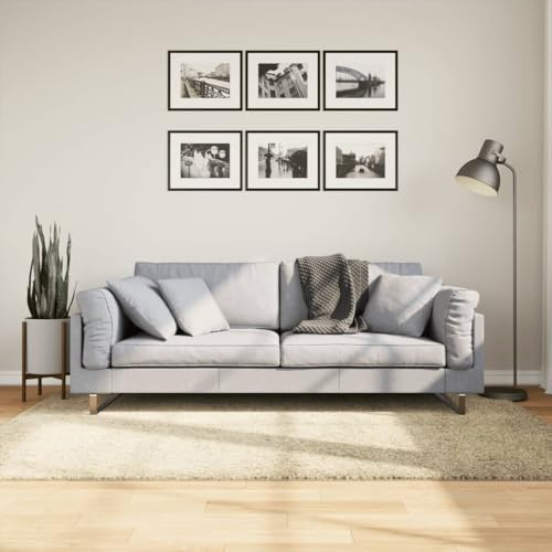 ZQQLVOO Shaggy-Teppich Pamplona Hochflor Modern Golden 140x200 cm, weicher Flauschiger Bodenteppich aus 100% Polypropylen, langlebig und sicher, Oeko-TEX Standard 100 geprüft, ideal