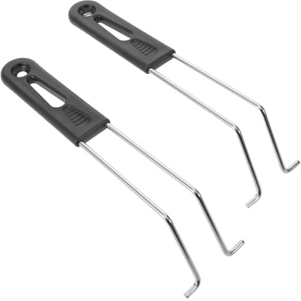 LOORGVEL Poignées Amovibles de Remplacement pour Panier de Friteuse à Air, 2 Pièces, Résistantes la Chaleur, Ergonomiques et Universelles, Accessoire Essentiel Cuisine Sécurisée