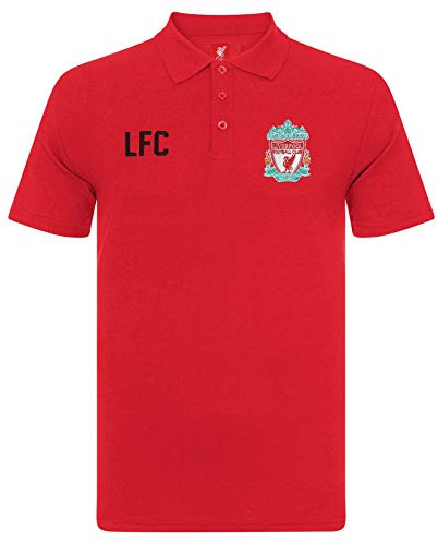 Liverpool FC Boys Polo Shirt Crest Kids Official Football Gift